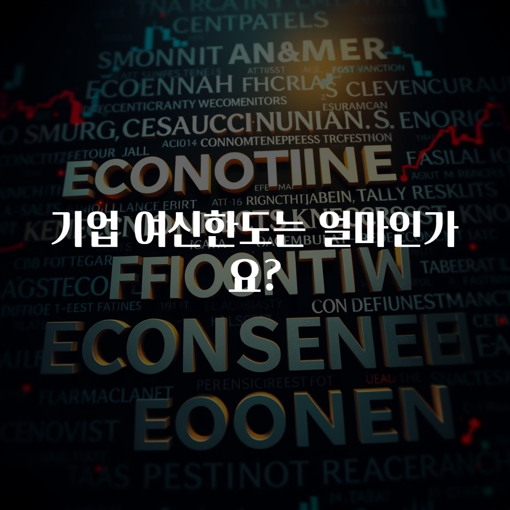 기업 여신한도는 얼마인가요?