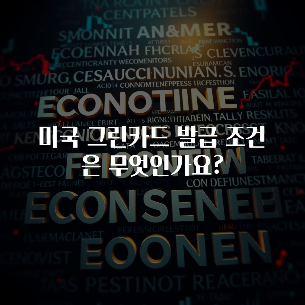 미국 그린카드 발급 조건은 무엇인가요?
