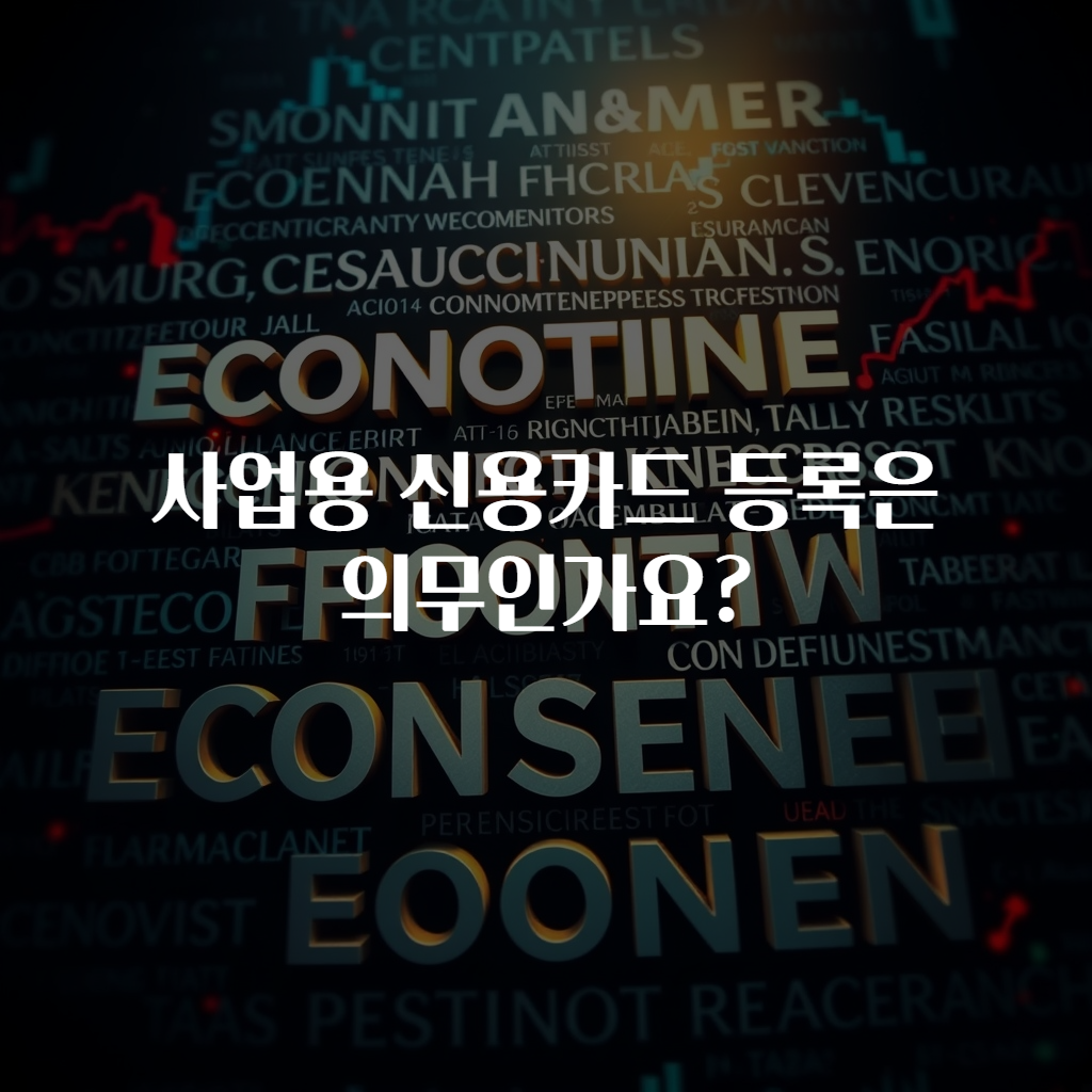 사업용 신용카드 등록은 의무인가요?
