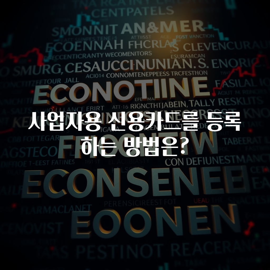 사업자용 신용카드를 등록하는 방법은?