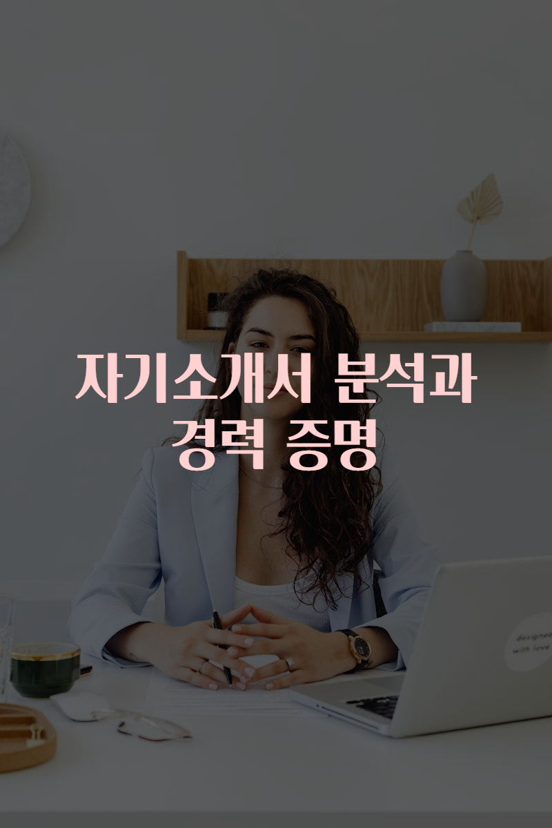 자기소개서 분석과 경력 증명