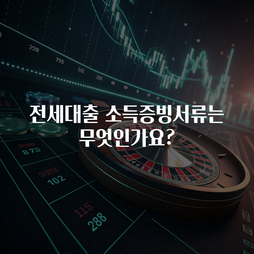 전세대출 소득증빙서류는 무엇인가요?