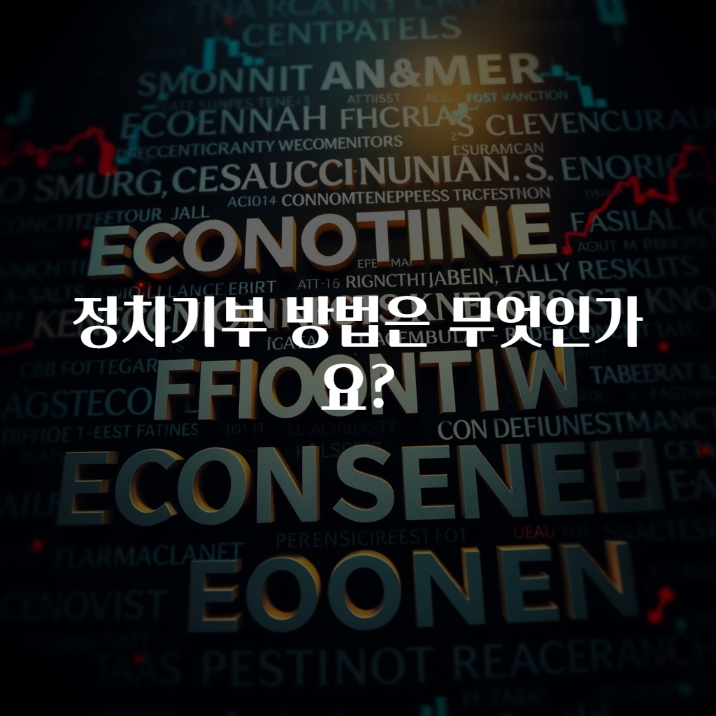 정치기부 방법은 무엇인가요?