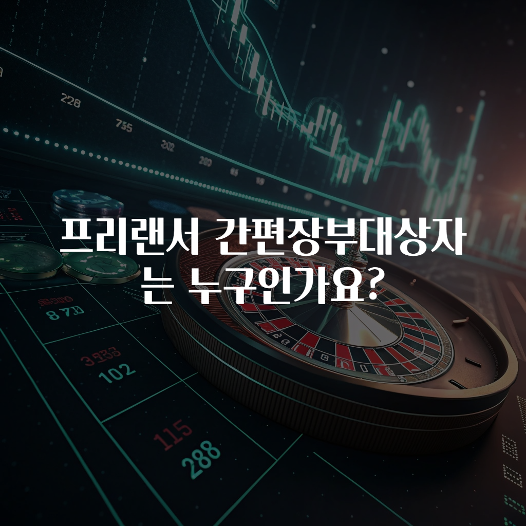프리랜서 간편장부대상자는 누구인가요?
