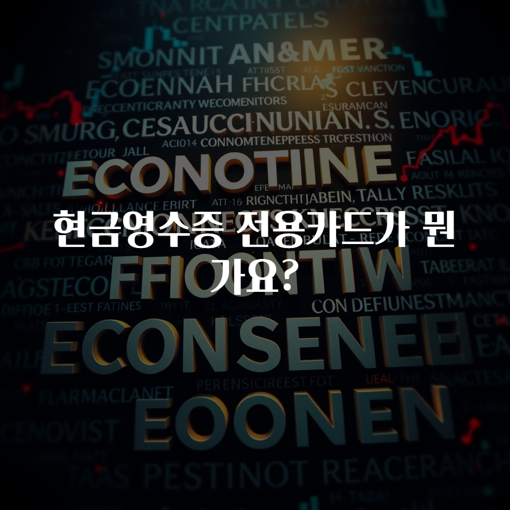 현금영수증 전용카드가 뭔가요?