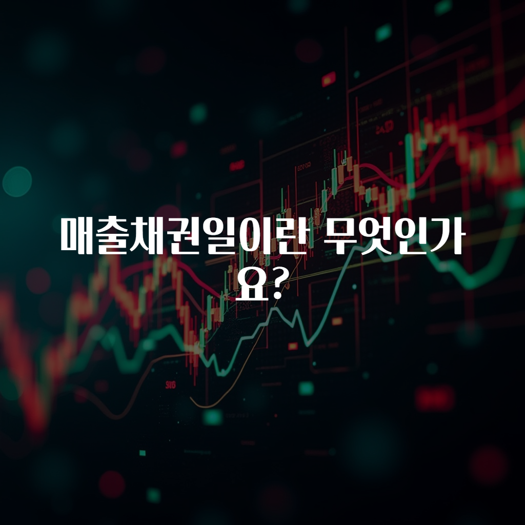 매출채권일이란 무엇인가요?