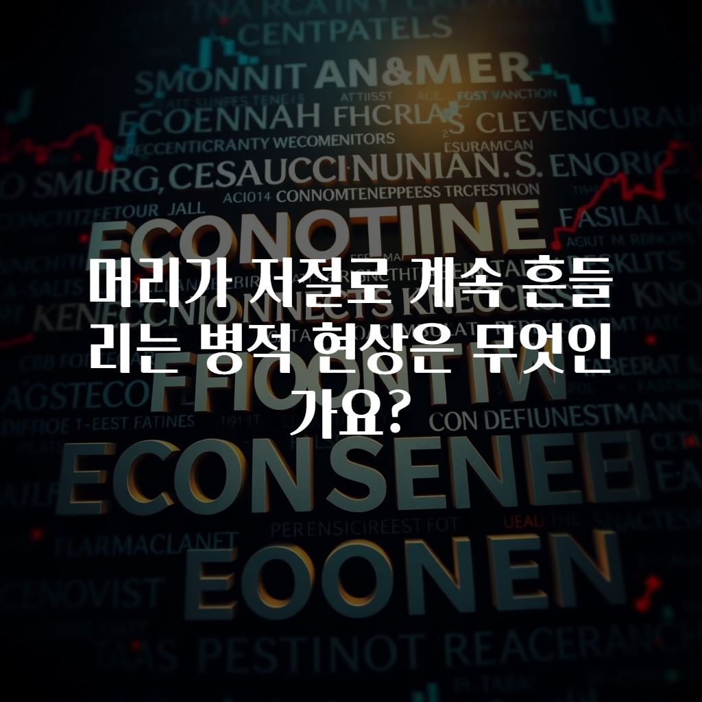 머리가 저절로 계속 흔들리는 병적 현상은 무엇인가요?