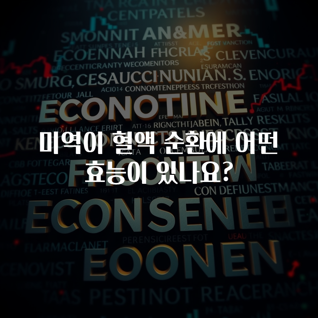 미역이 혈액 순환에 어떤 효능이 있나요?