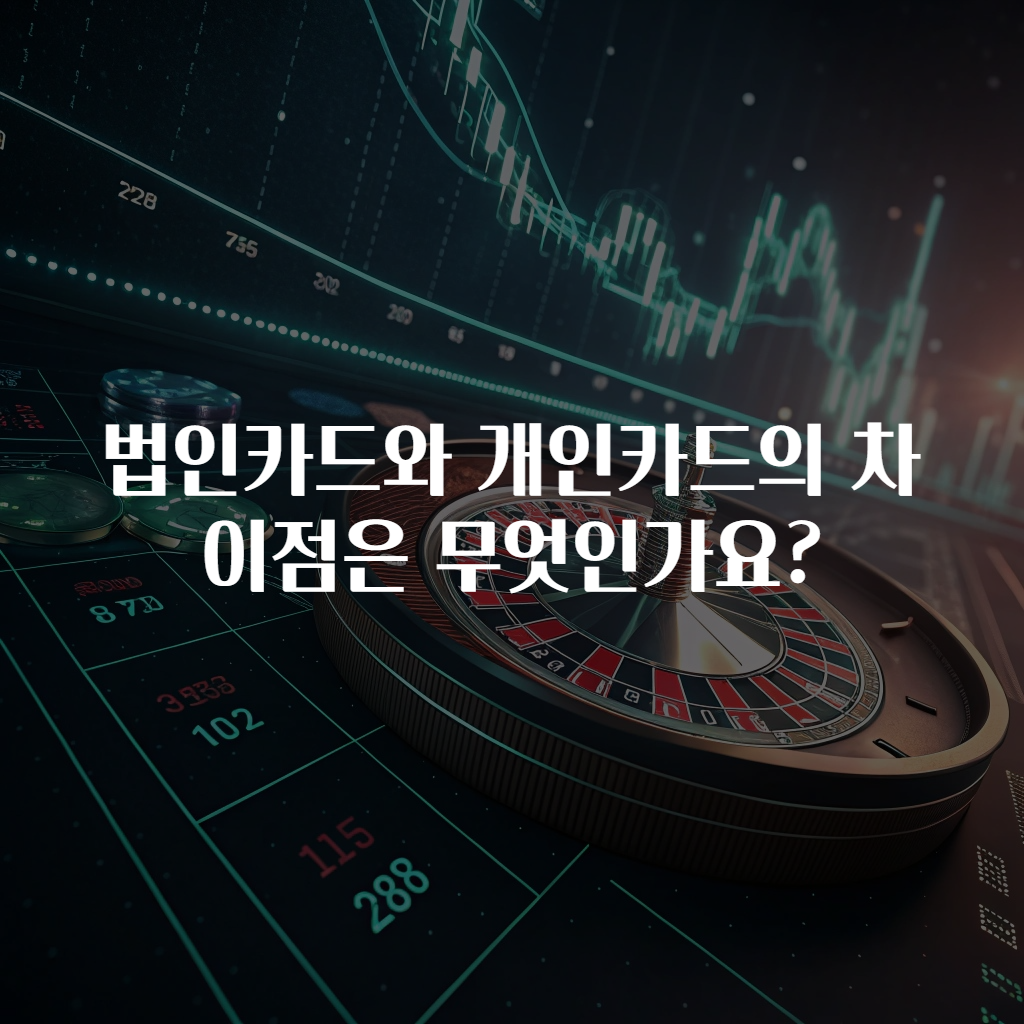 법인카드와 개인카드의 차이점은 무엇인가요?