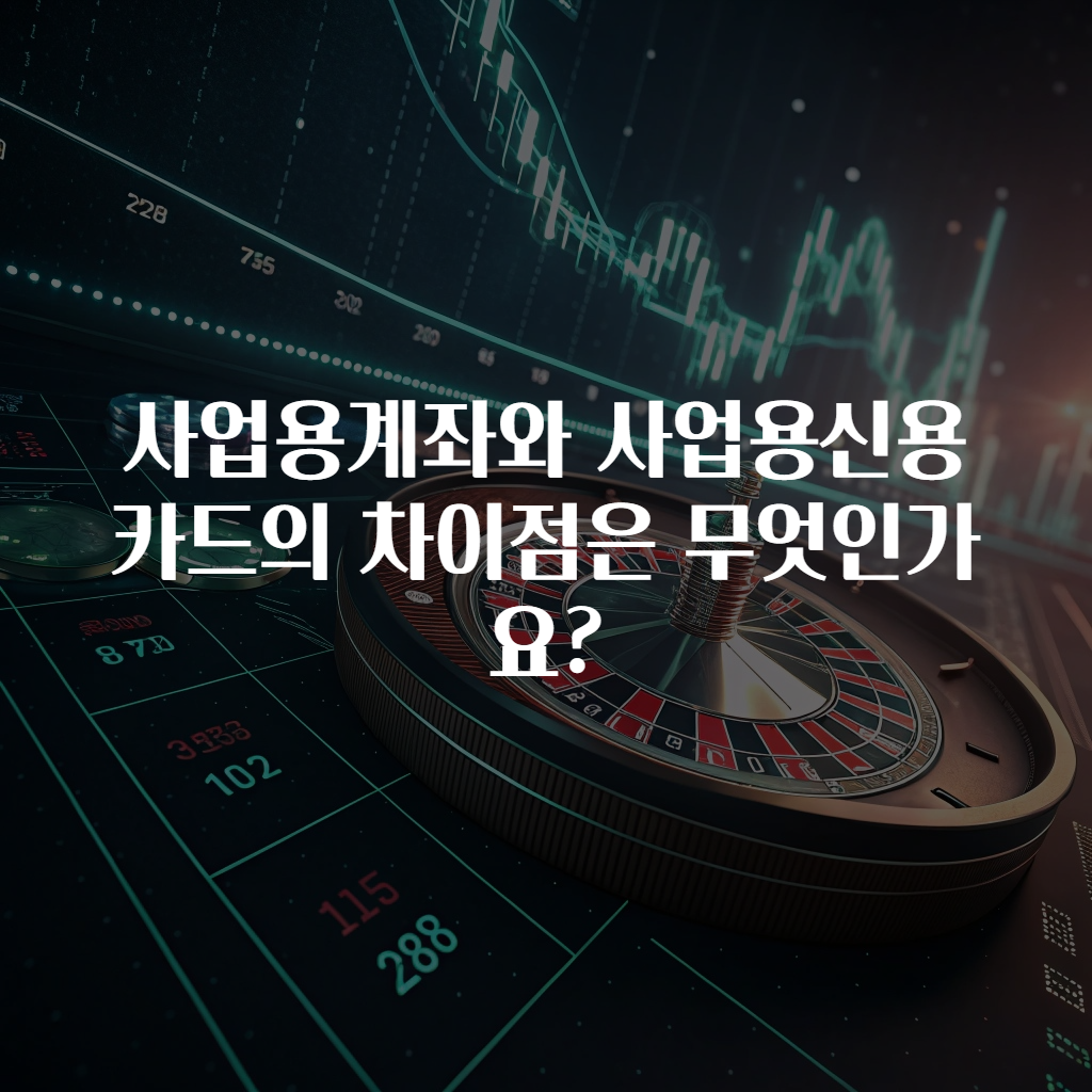 사업용계좌와 사업용신용카드의 차이점은 무엇인가요?
