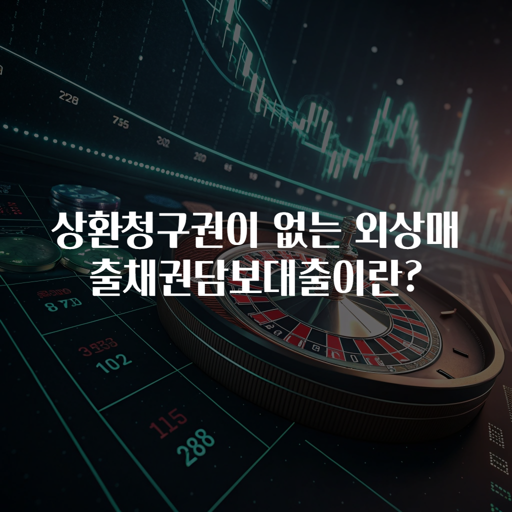 상환청구권이 없는 외상매출채권담보대출이란?