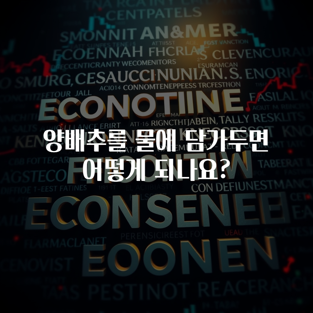 양배추를 물에 담가두면 어떻게 되나요?
