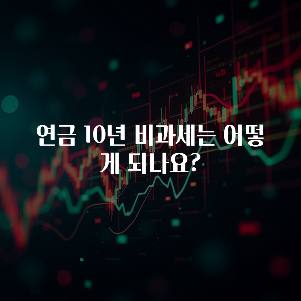 연금 10년 비과세는 어떻게 되나요?