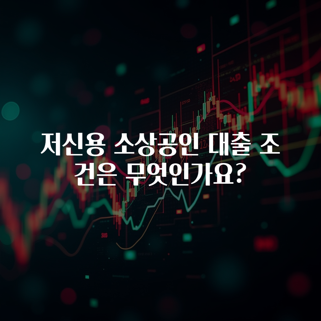 저신용 소상공인 대출 조건은 무엇인가요?