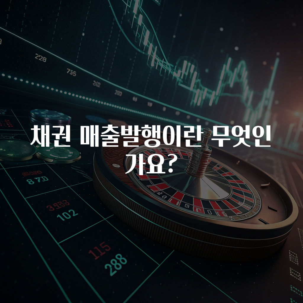 채권 매출발행이란 무엇인가요?