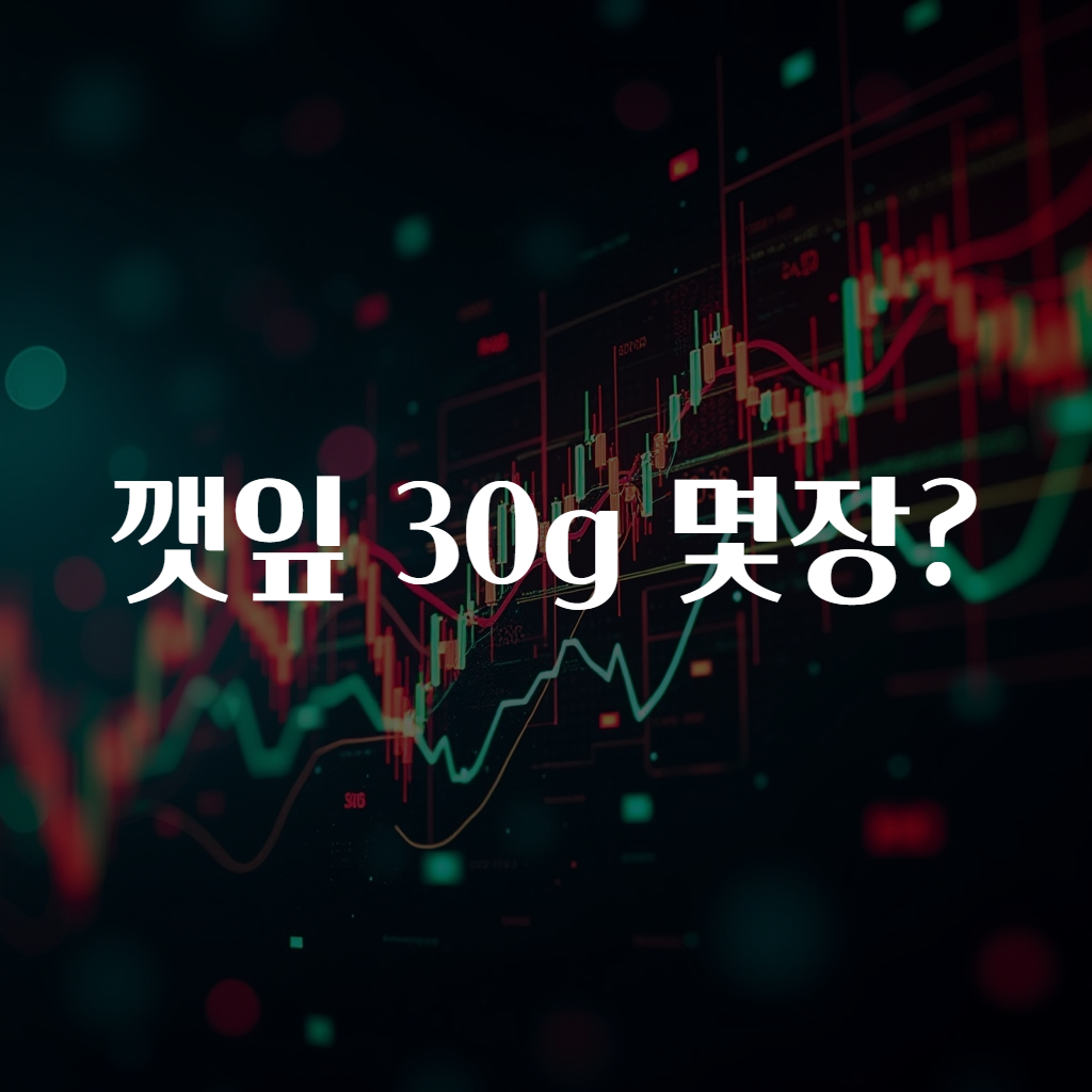 깻잎 30g 몇장?