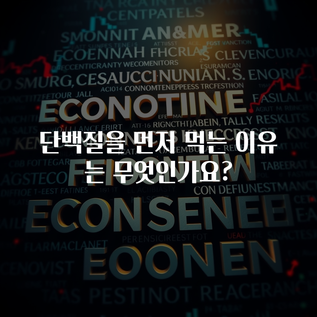 단백질을 먼저 먹는 이유는 무엇인가요?