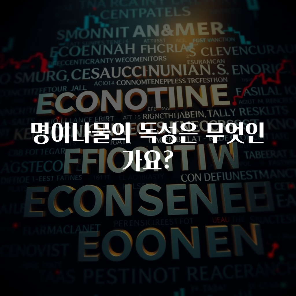 명이나물의 독성은 무엇인가요?