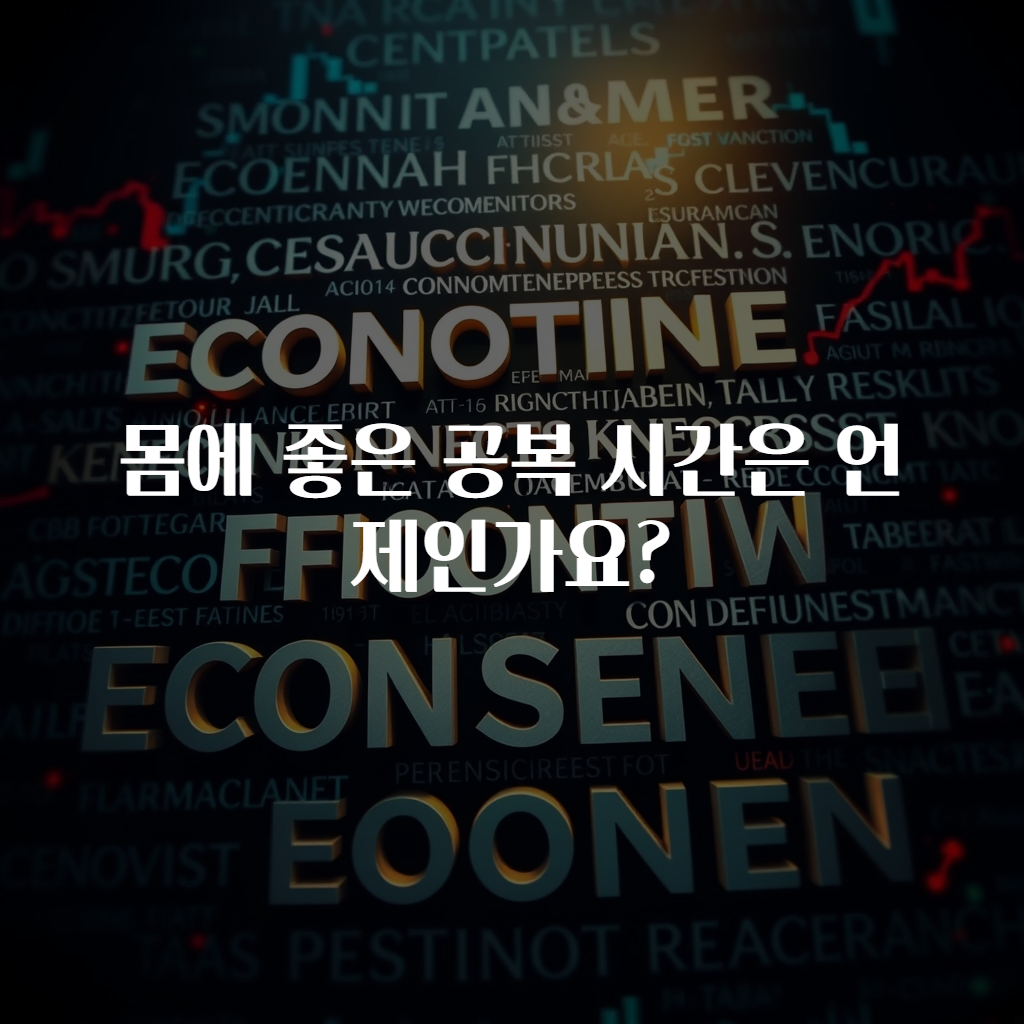 몸에 좋은 공복 시간은 언제인가요?