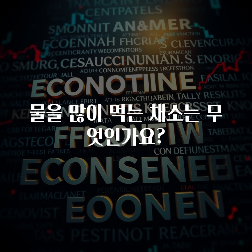 물을 많이 먹는 채소는 무엇인가요?