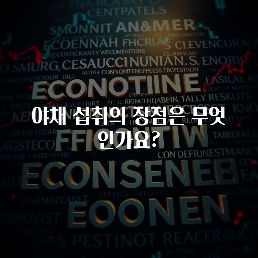 야채 섭취의 장점은 무엇인가요?