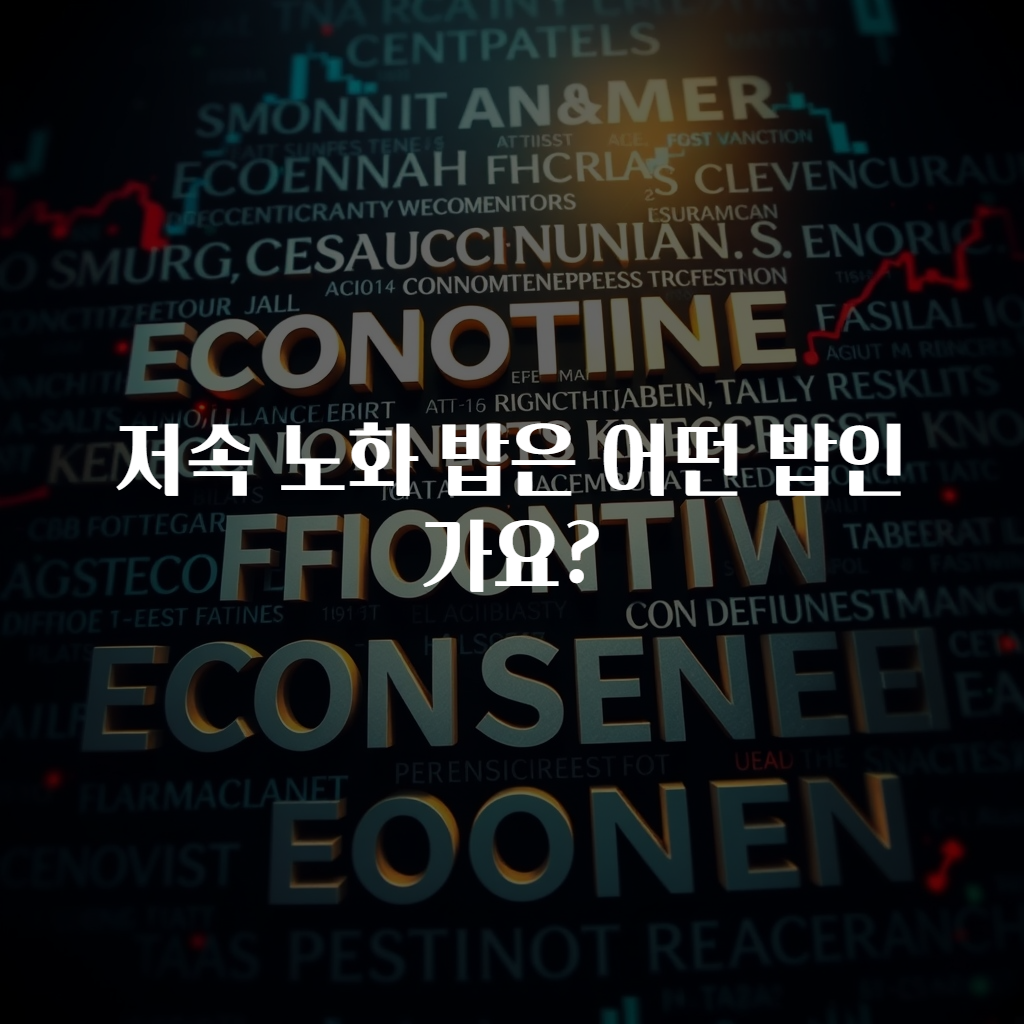 저속 노화 밥은 어떤 밥인가요?