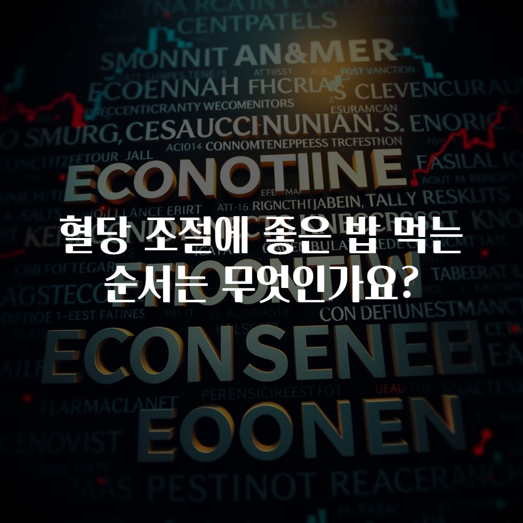 혈당 조절에 좋은 밥 먹는 순서는 무엇인가요?