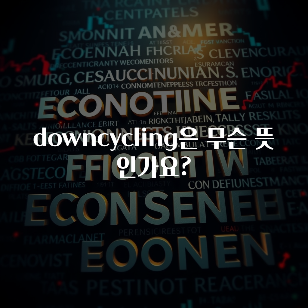 downcycling은 무슨 뜻인가요?