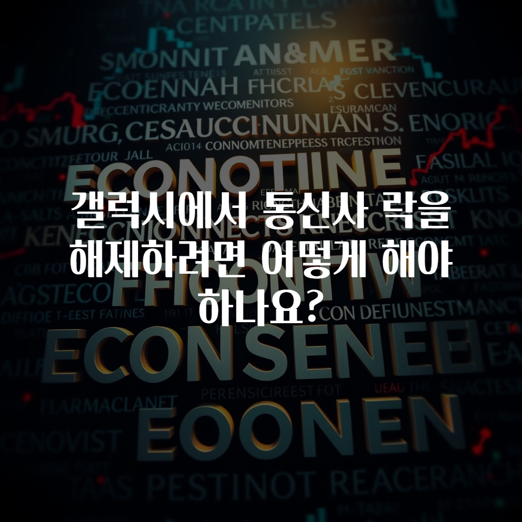 갤럭시에서 통신사 락을 해제하려면 어떻게 해야 하나요?