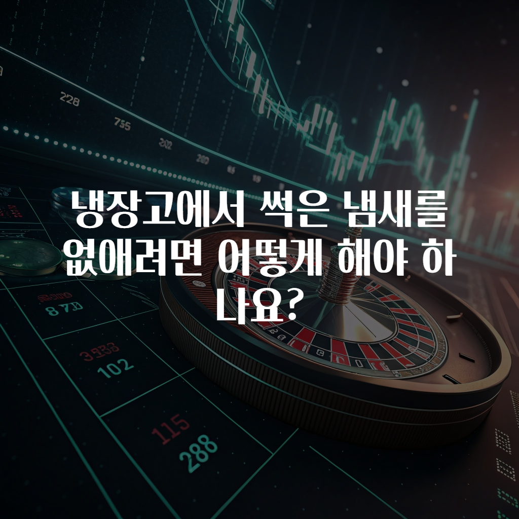 냉장고에서 썩은 냄새를 없애려면 어떻게 해야 하나요?