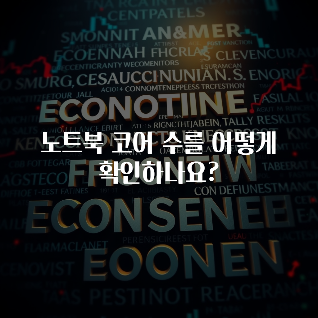 노트북 코어 수를 어떻게 확인하나요?