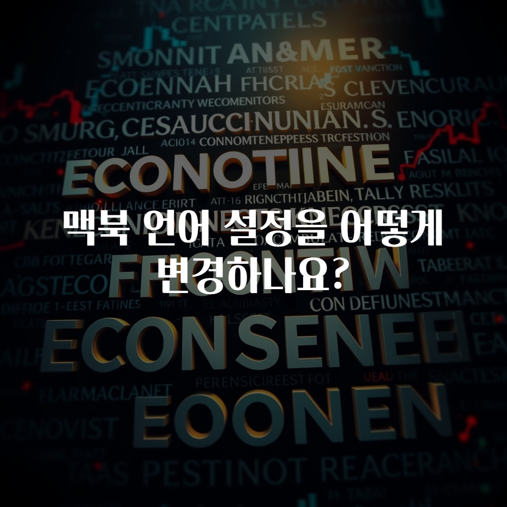 맥북 언어 설정을 어떻게 변경하나요?