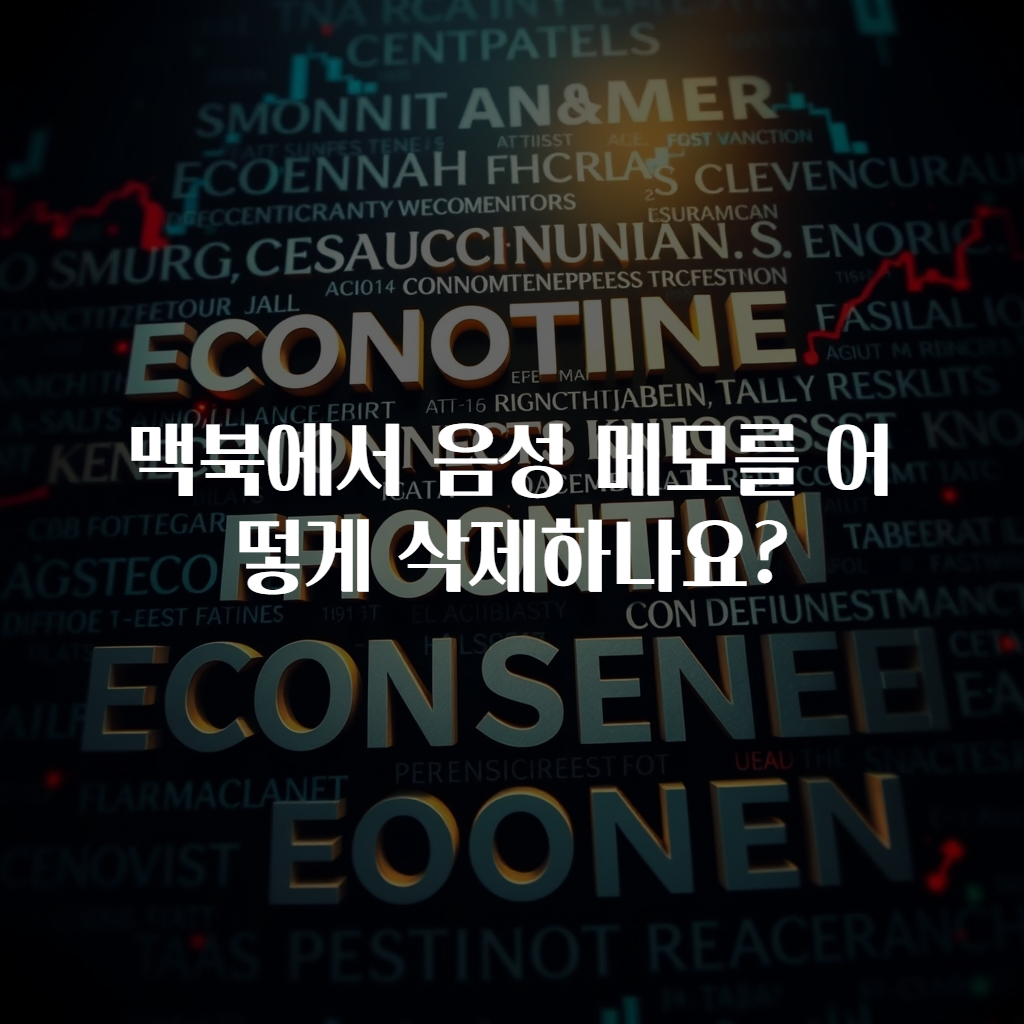 맥북에서 음성 메모를 어떻게 삭제하나요?