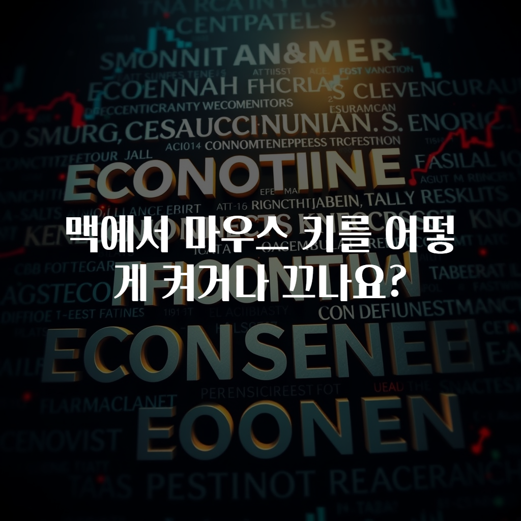 맥에서 마우스 키를 어떻게 켜거나 끄나요?