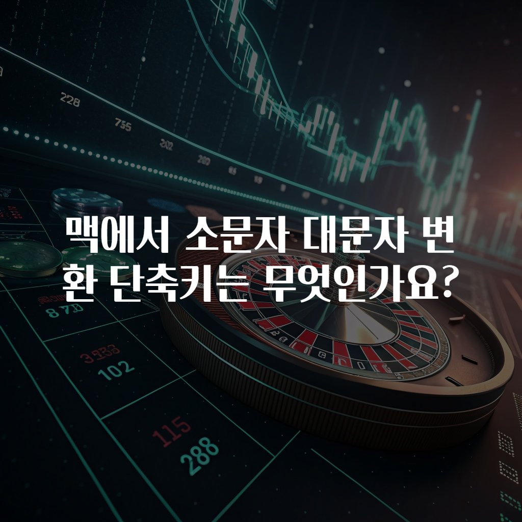 맥에서 소문자 대문자 변환 단축키는 무엇인가요?