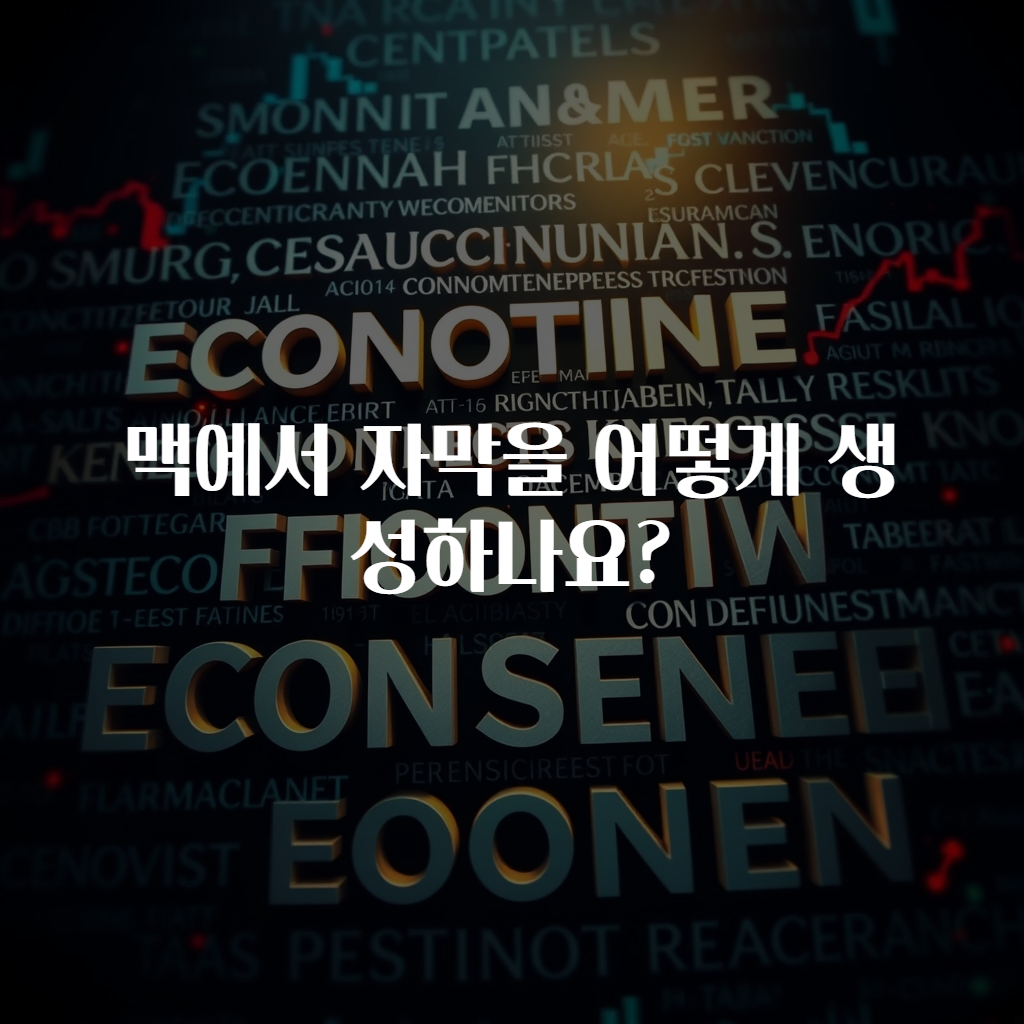 맥에서 자막을 어떻게 생성하나요?