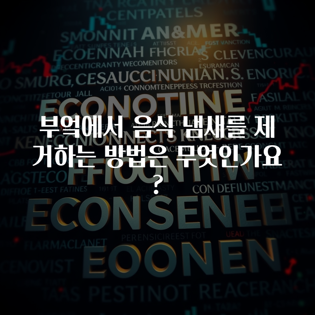 부엌에서 음식 냄새를 제거하는 방법은 무엇인가요?