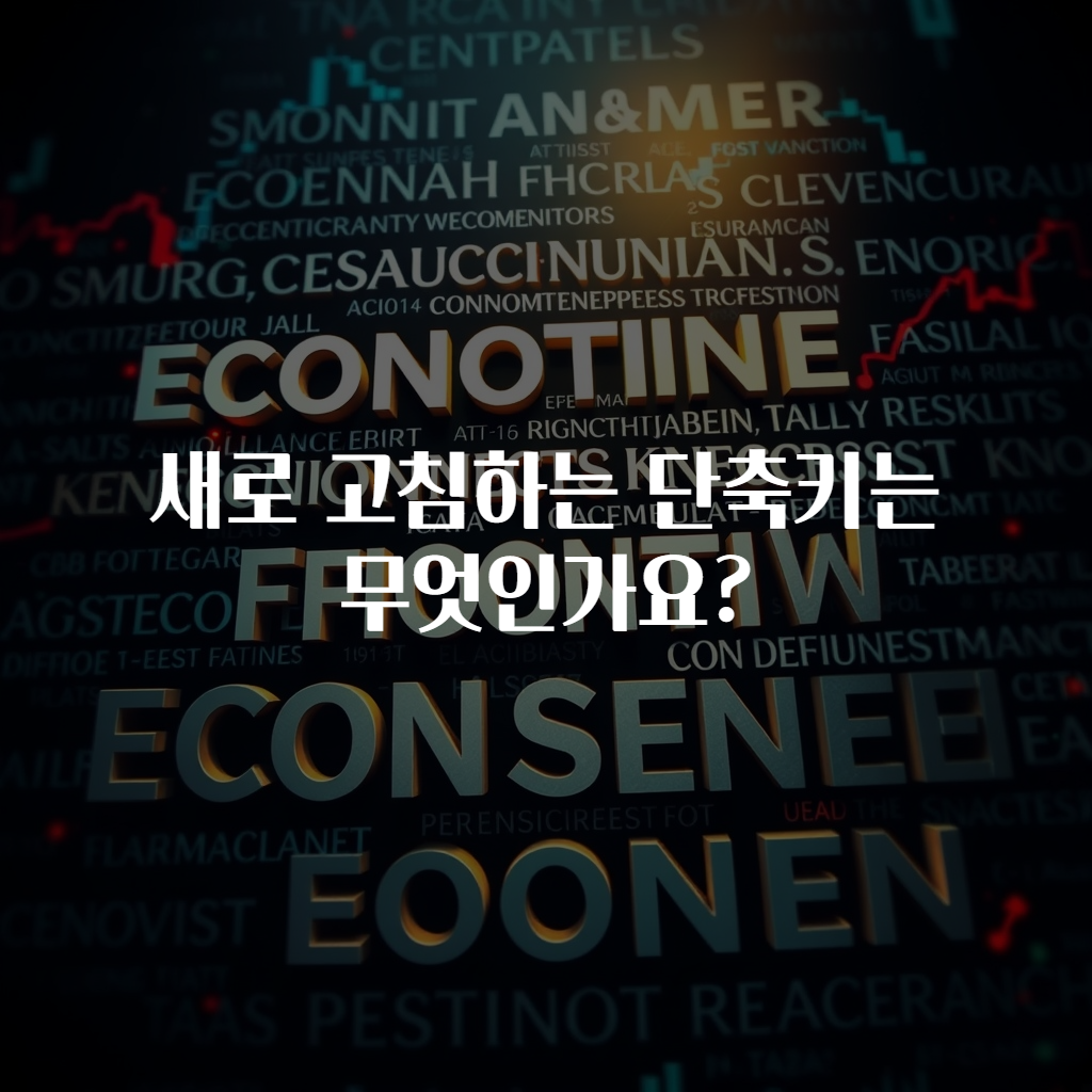 새로 고침하는 단축키는 무엇인가요?