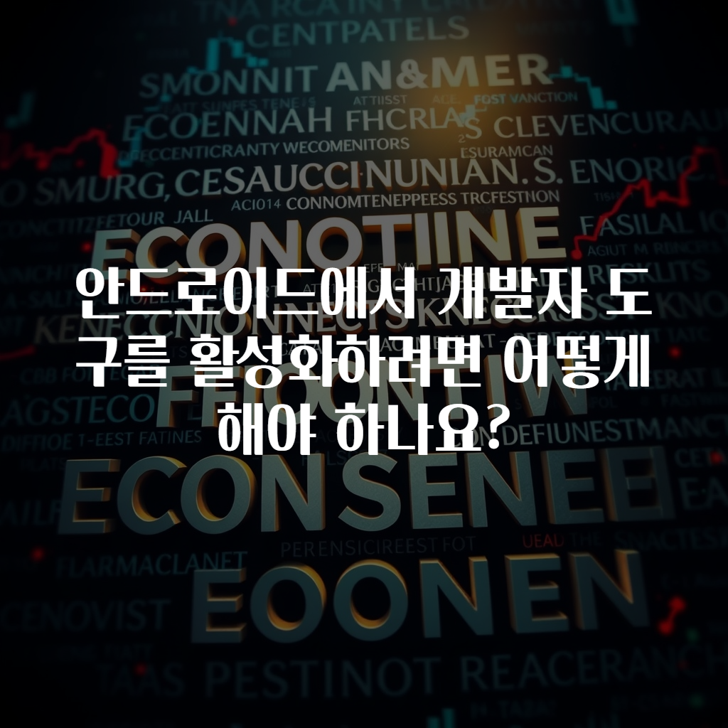안드로이드에서 개발자 도구를 활성화하려면 어떻게 해야 하나요?