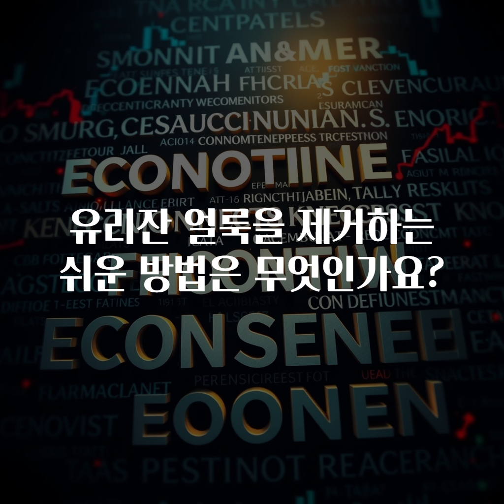 유리잔 얼룩을 제거하는 쉬운 방법은 무엇인가요?