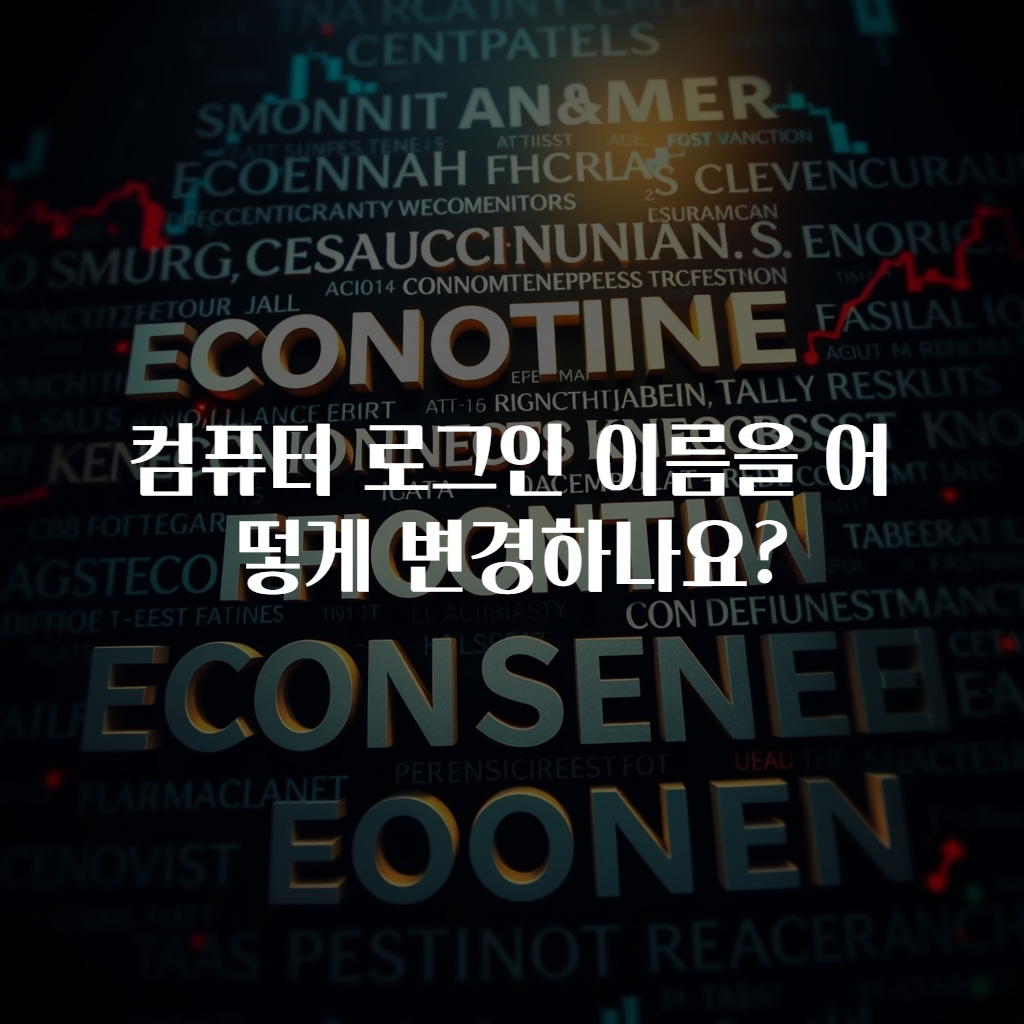 컴퓨터 로그인 이름을 어떻게 변경하나요?