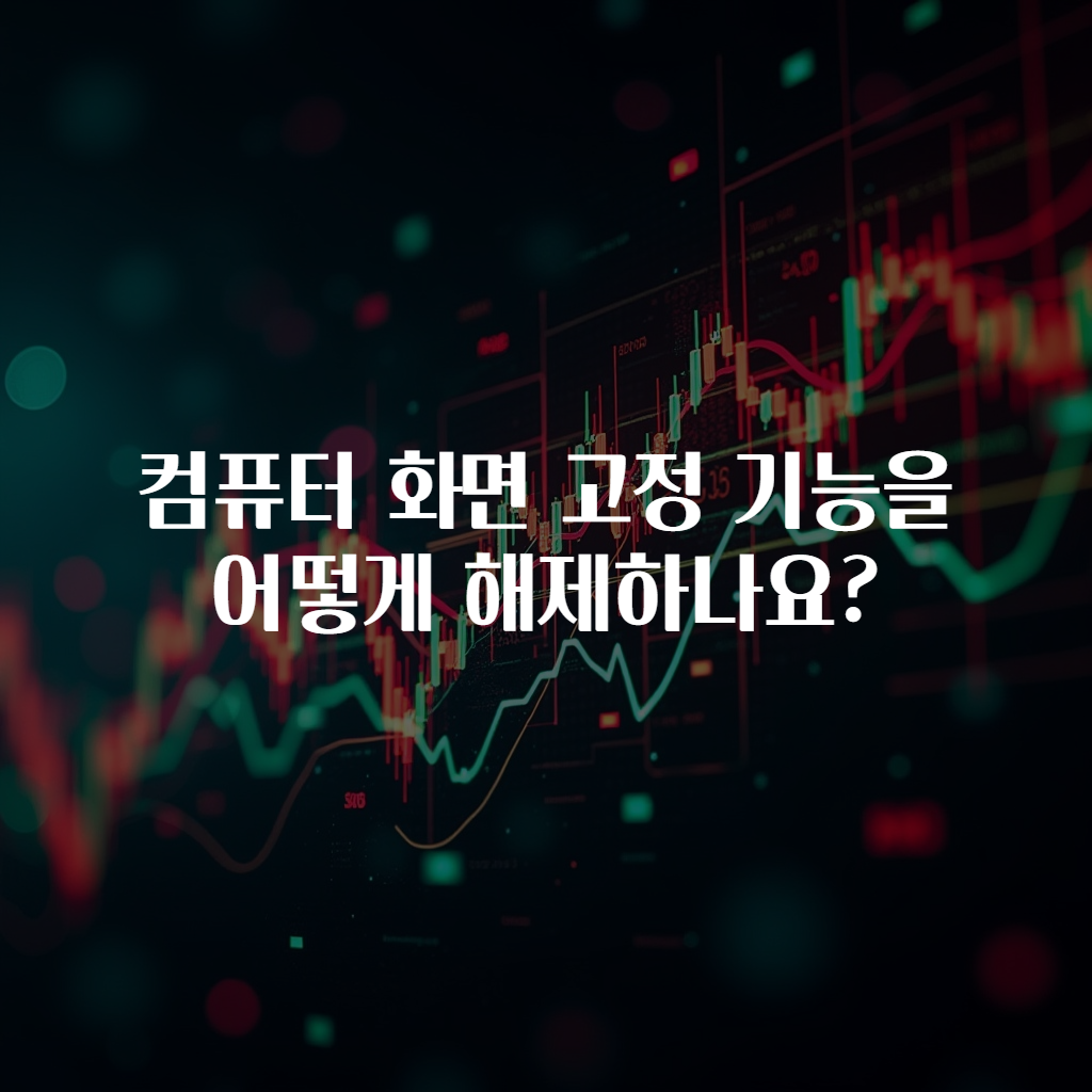 컴퓨터 화면 고정 기능을 어떻게 해제하나요?