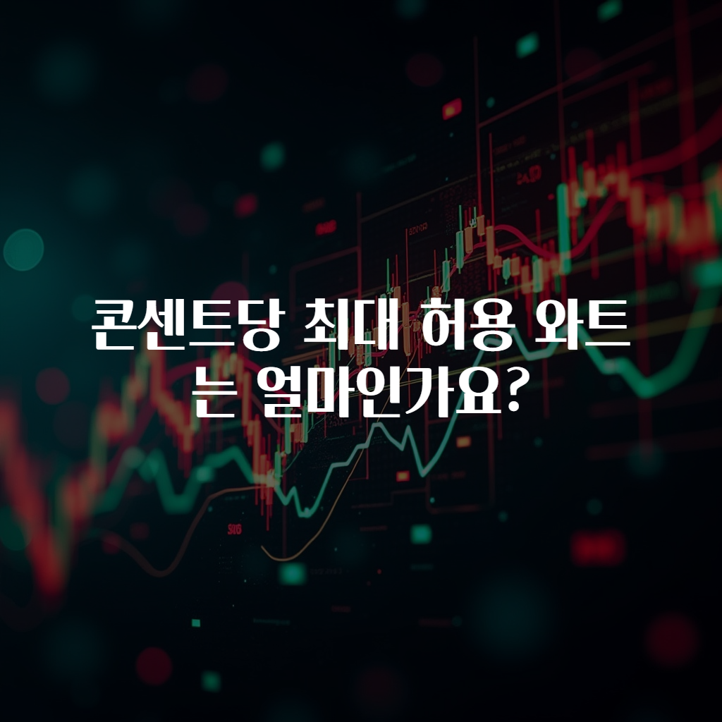 콘센트당 최대 허용 와트는 얼마인가요?