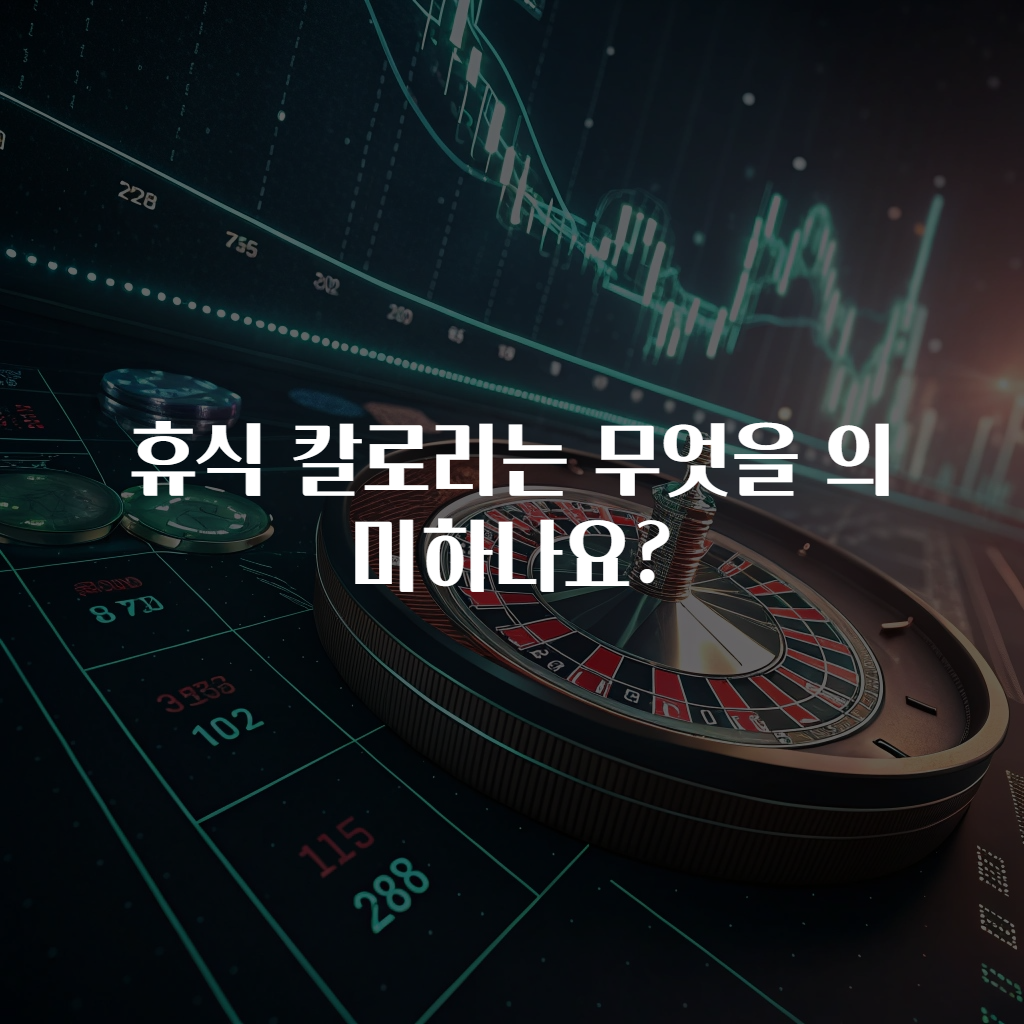 휴식 칼로리는 무엇을 의미하나요?