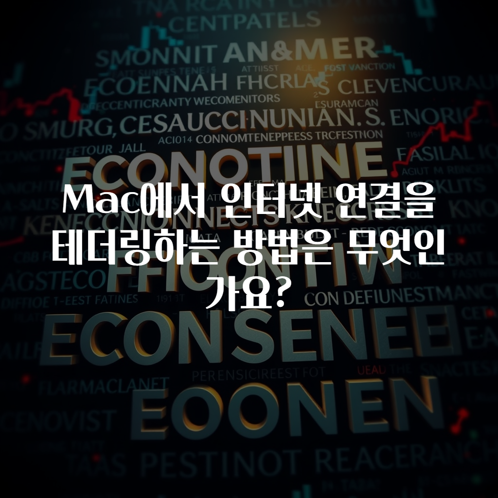 Mac에서 인터넷 연결을 테더링하는 방법은 무엇인가요?