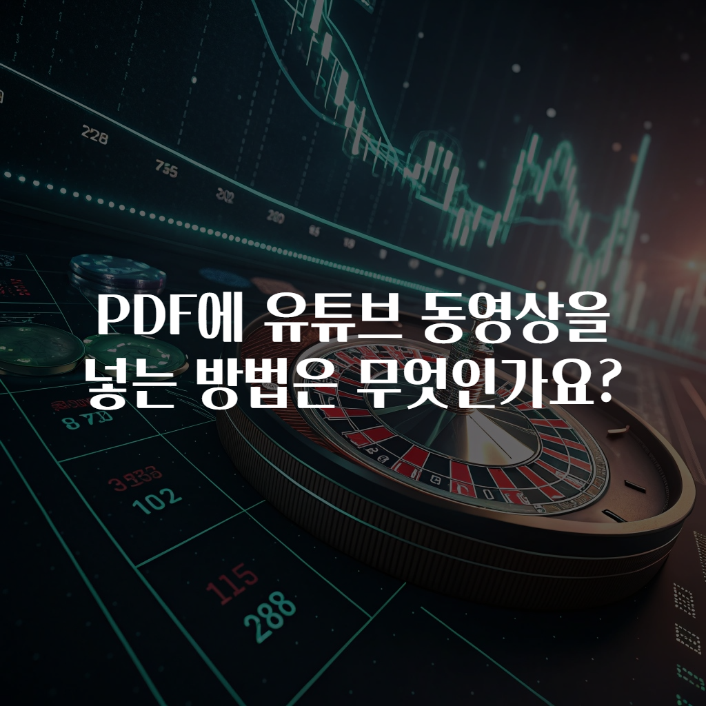 PDF에 유튜브 동영상을 넣는 방법은 무엇인가요?