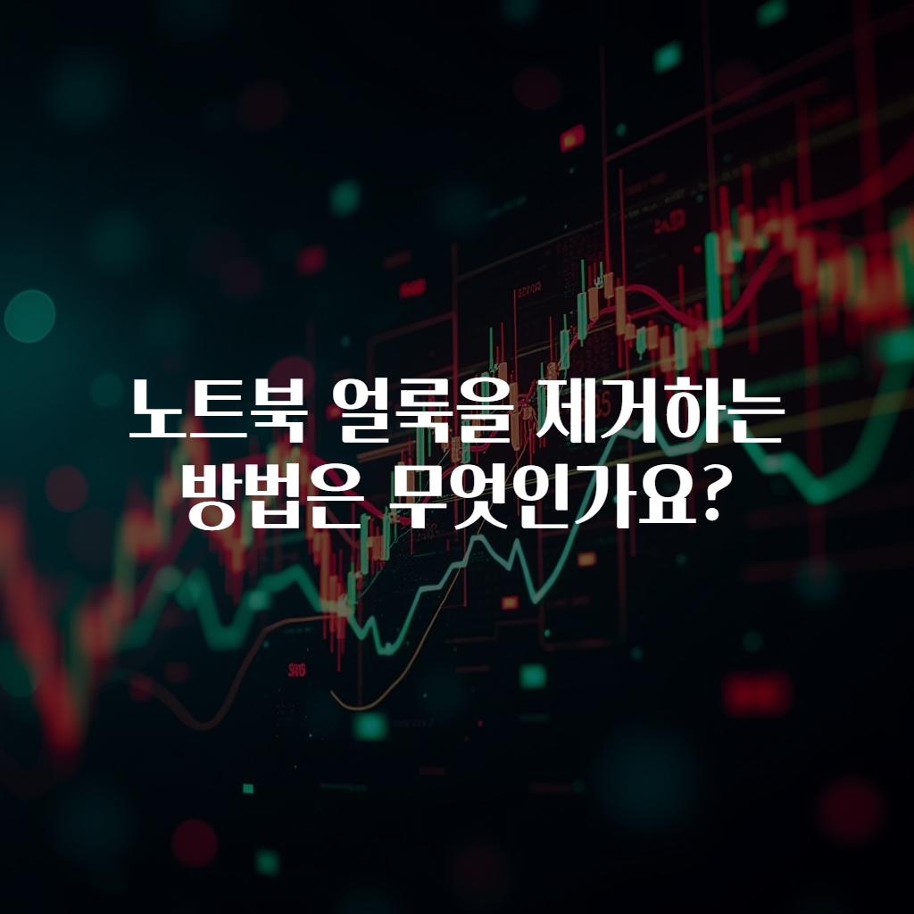 노트북 얼룩을 제거하는 방법은 무엇인가요?