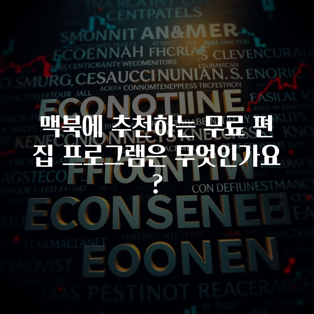 맥북에 추천하는 무료 편집 프로그램은 무엇인가요?