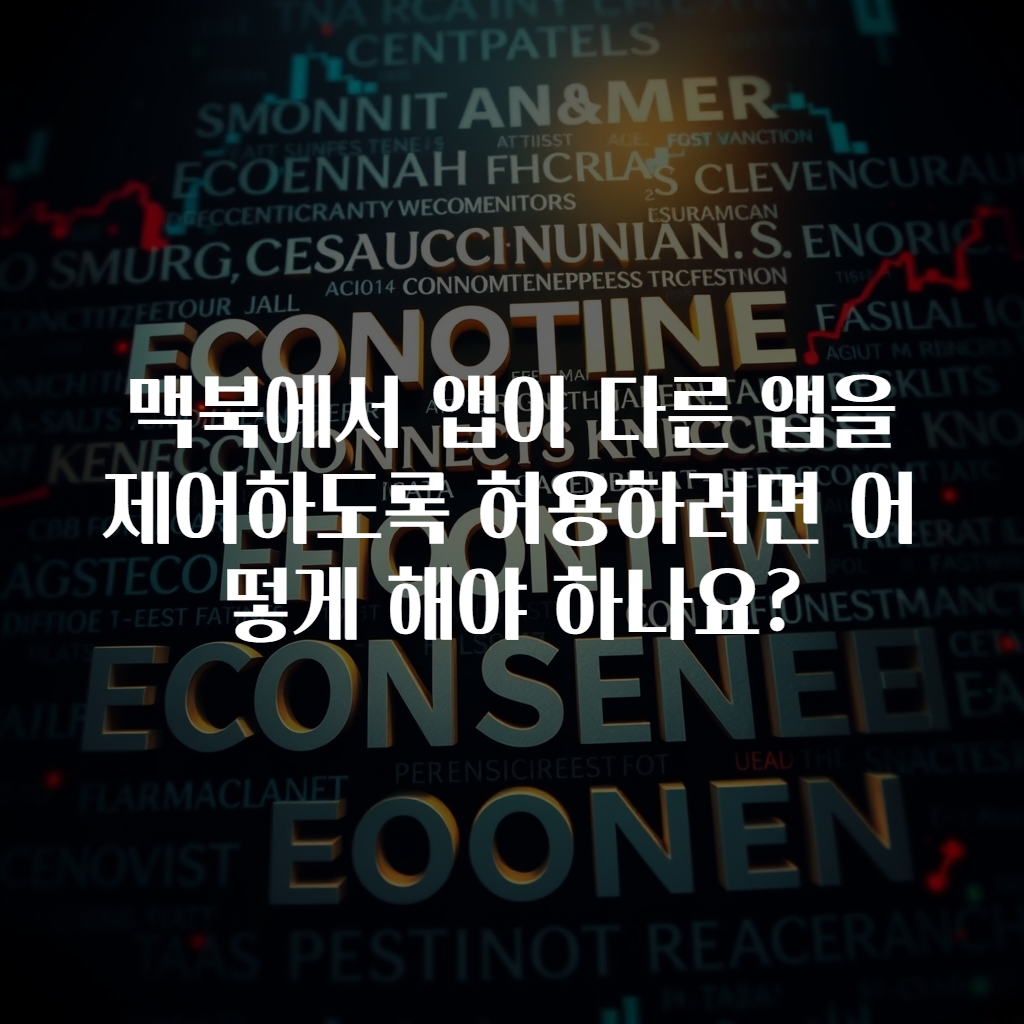 맥북에서 앱이 다른 앱을 제어하도록 허용하려면 어떻게 해야 하나요?