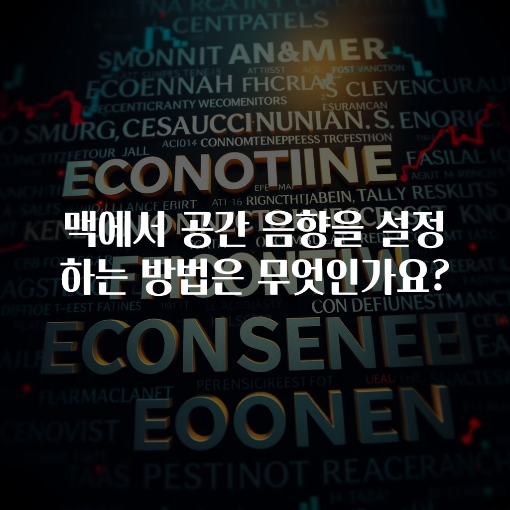 맥에서 공간 음향을 설정하는 방법은 무엇인가요?
